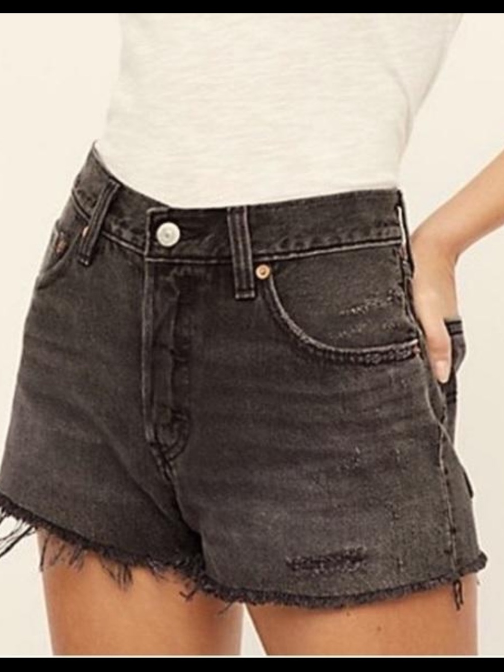 Wild Fable Super High Rise Distressed Black Denim Cutoff Shorts – Size 6